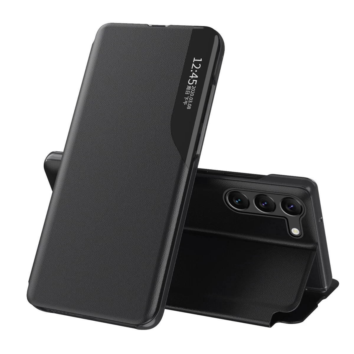 xiaomi Poco C65 / redmi 13c Skirtas eco Leather View Dėklas Su Atlenkiamu Dangteliu - Juodas xiaomi Poco C65 / redmi 13c Skirtas eco Leather View Dėklas Su Atlenkiamu Dangteliu - Juodas