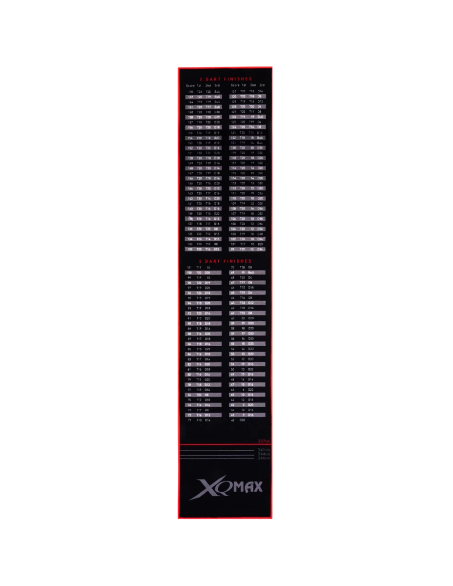 XQMax smiginio kilimėlis FINISHES BLACK RED (285x80cm)