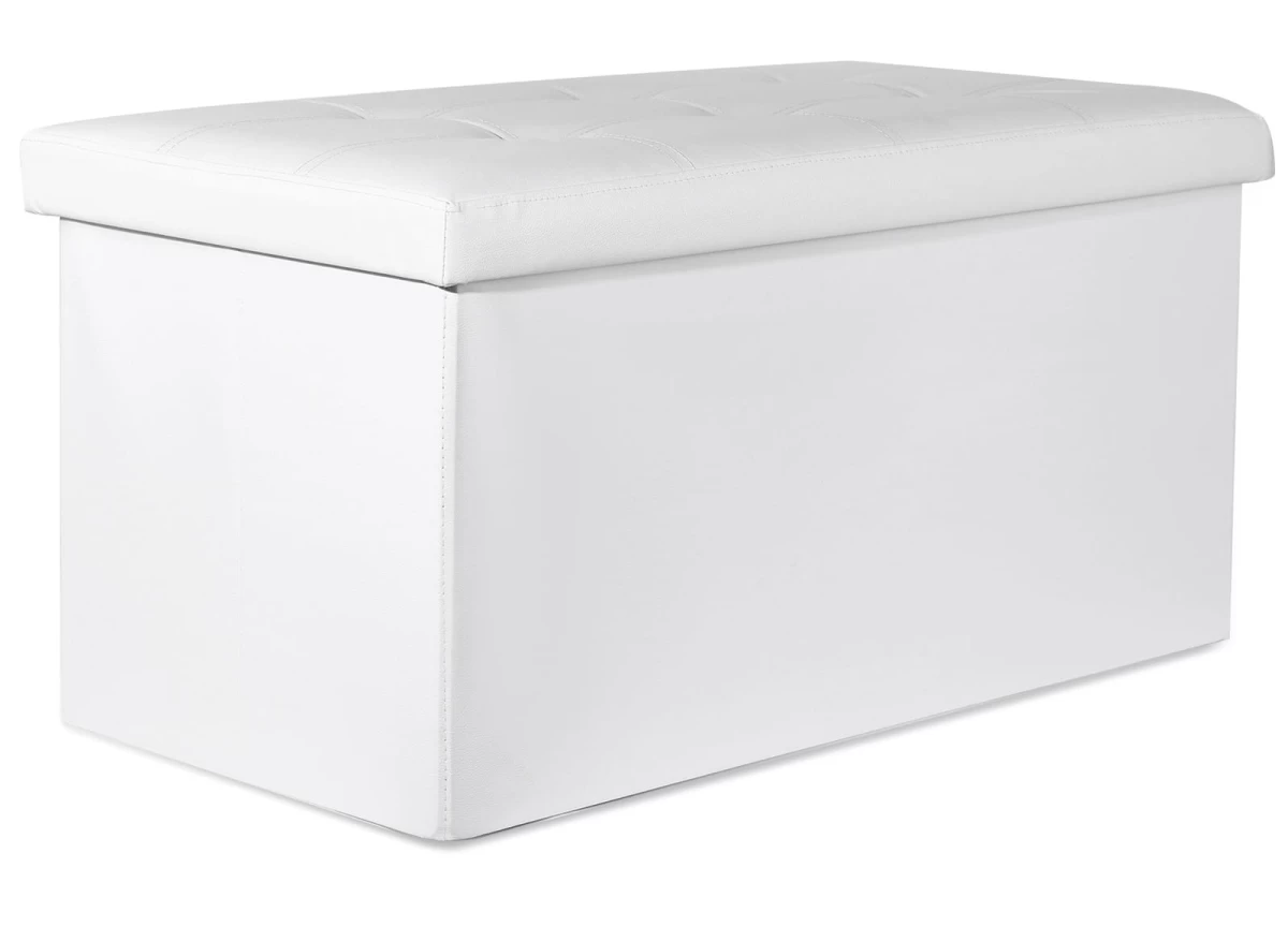 Xxl Sulankstomas Pufas Su Sagomis - 80x40x40 Cm, Eko Oda, Baltas