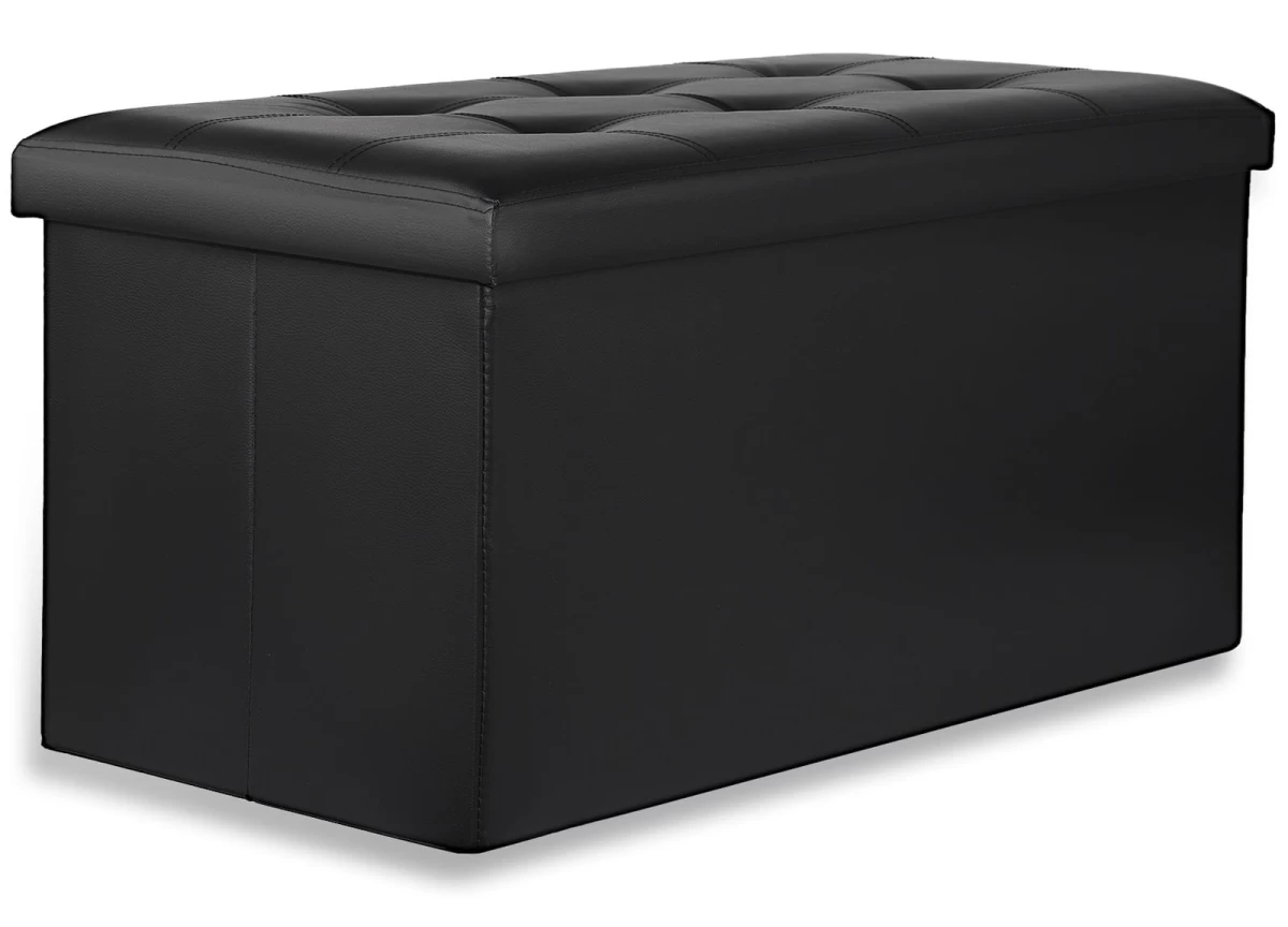 Xxl Sulankstomas Pufas Su Sagomis - 80x40x40 Cm, Eko Oda, Juodas