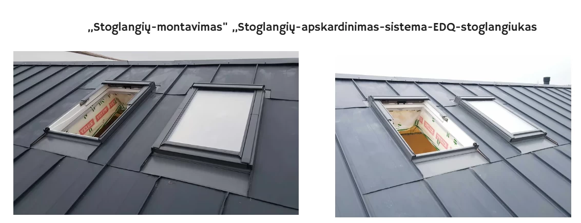 EDQ Stoglangiukas sistema – Velux stoglangių apskardinimas - ,,Stoglangiukas