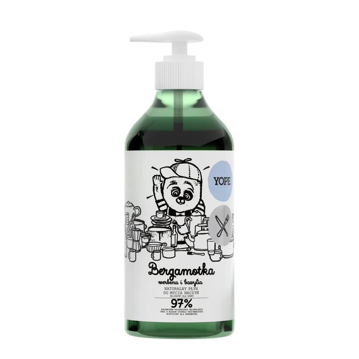 Yope Indų Plovimo Skystis Verbena &amp; Bazilikas 750ml.