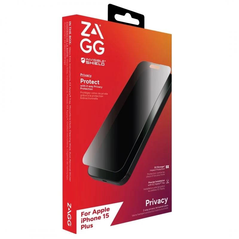 zagg Invisibleshield Glass Elite Privatumo Stiklas iphone 15 Plus