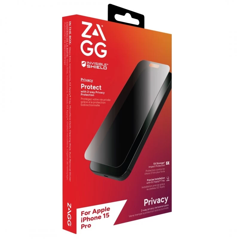 zagg Invisibleshield Glass Elite Privatumo Stiklas iphone 15 Pro Max