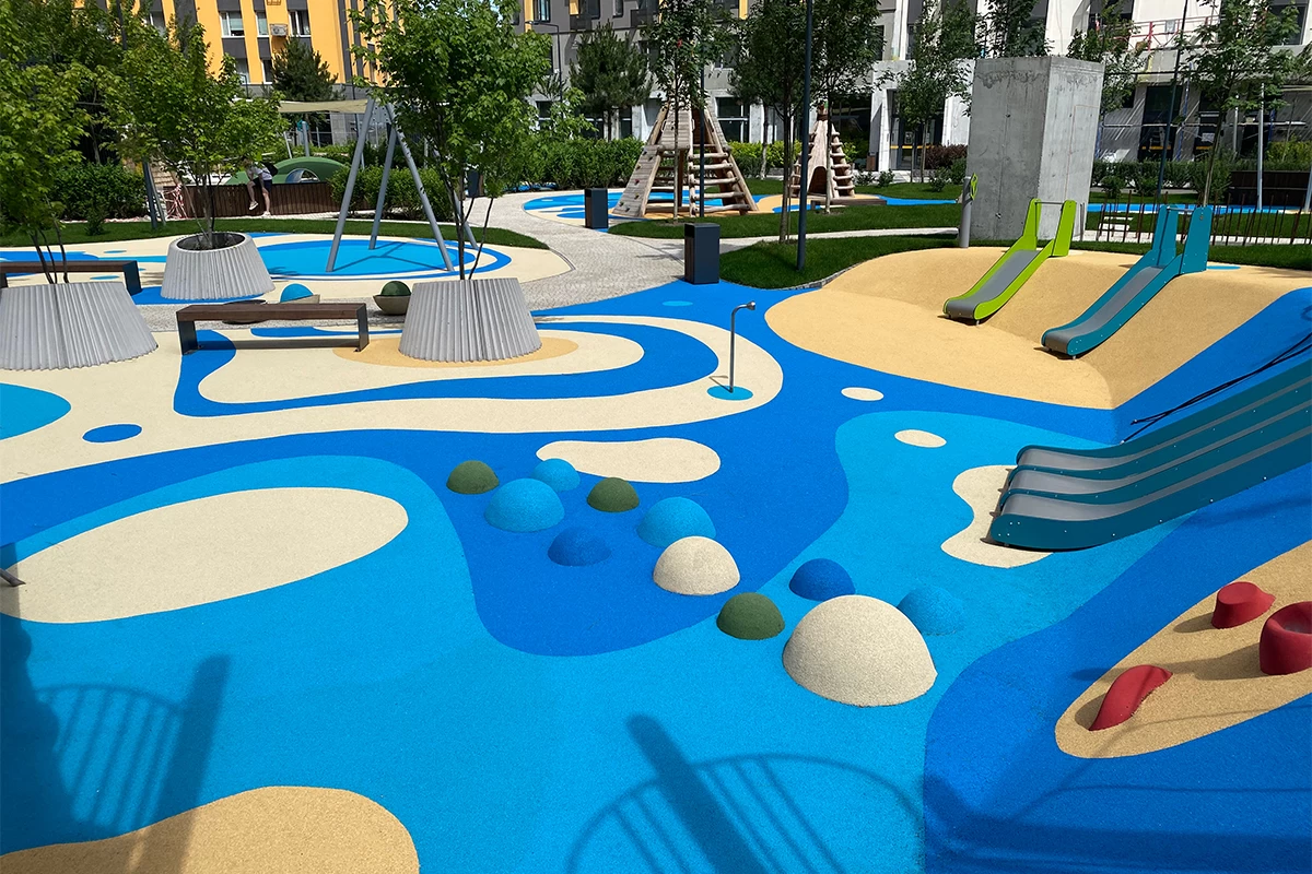 Liejamos guminės dangos EPDM įrengimas