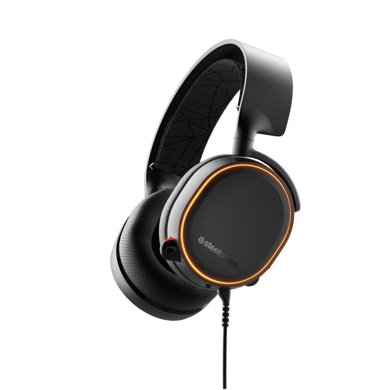 Žaidimų ausinės SteelSeries Arctis 5, juoda