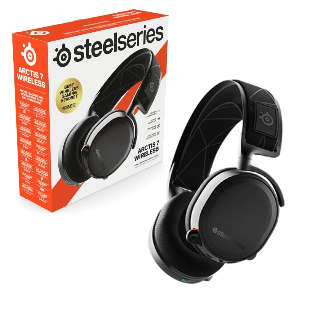 Žaidimų ausinės SteelSeries Arctis 7 Wireless, juoda