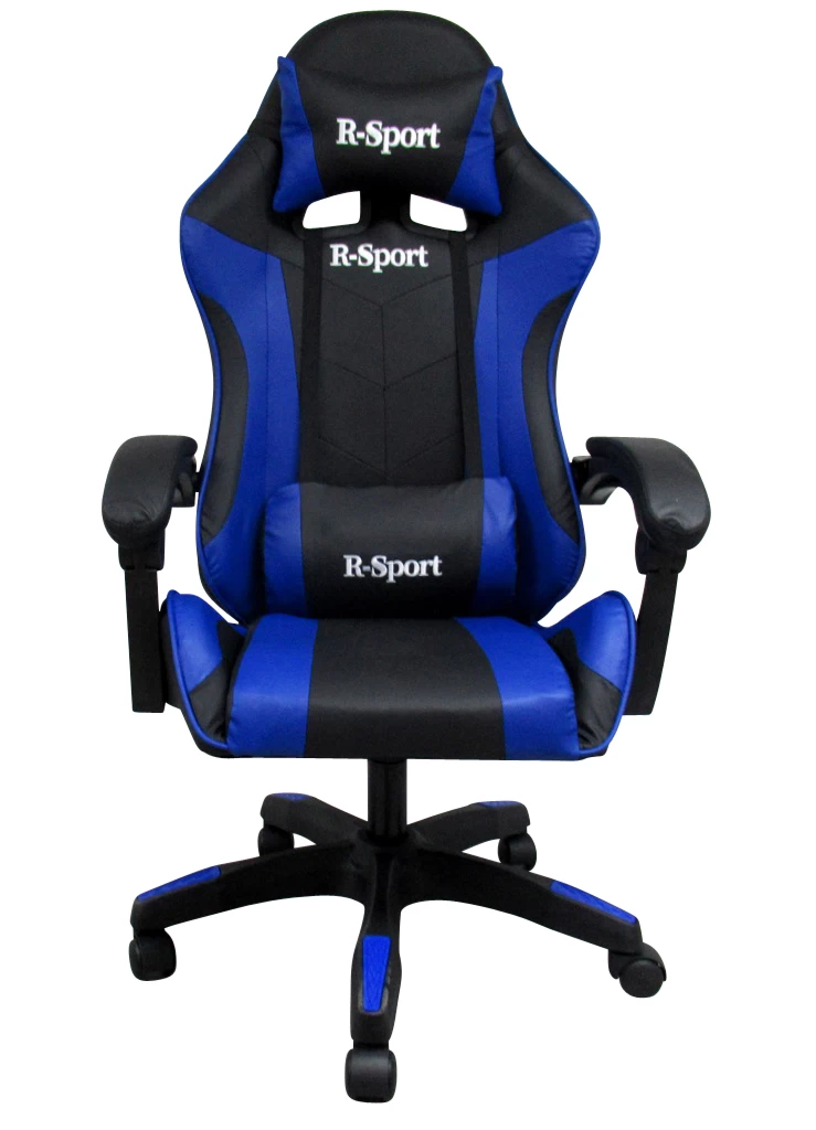 žaidimų Fotelis K3 R-sport Blue &amp; Black žaidėjams + Masažuoklis