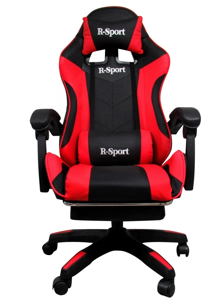 žaidimų Fotelis K4 R-sport Red &amp; Black Su Kojų Atrama + Masažuoklis