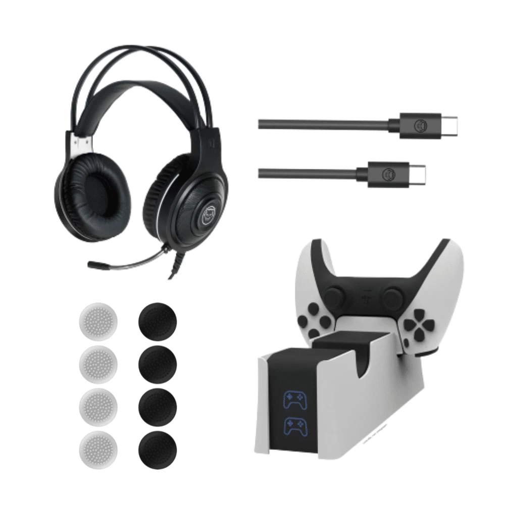 Žaidimų rinkinys Qware Starter Kit PS5, juoda/pilka (Ekspozicinė prekė)