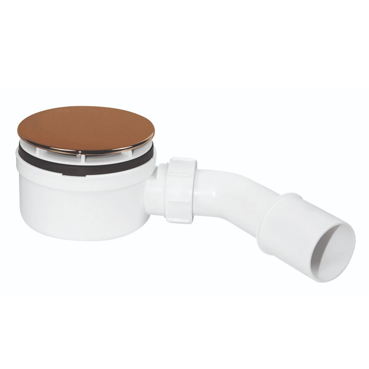 Žemas dušo padėklo sifonas su viršutinio valymo funkcija, auksinis, HC2730LGPN-PB