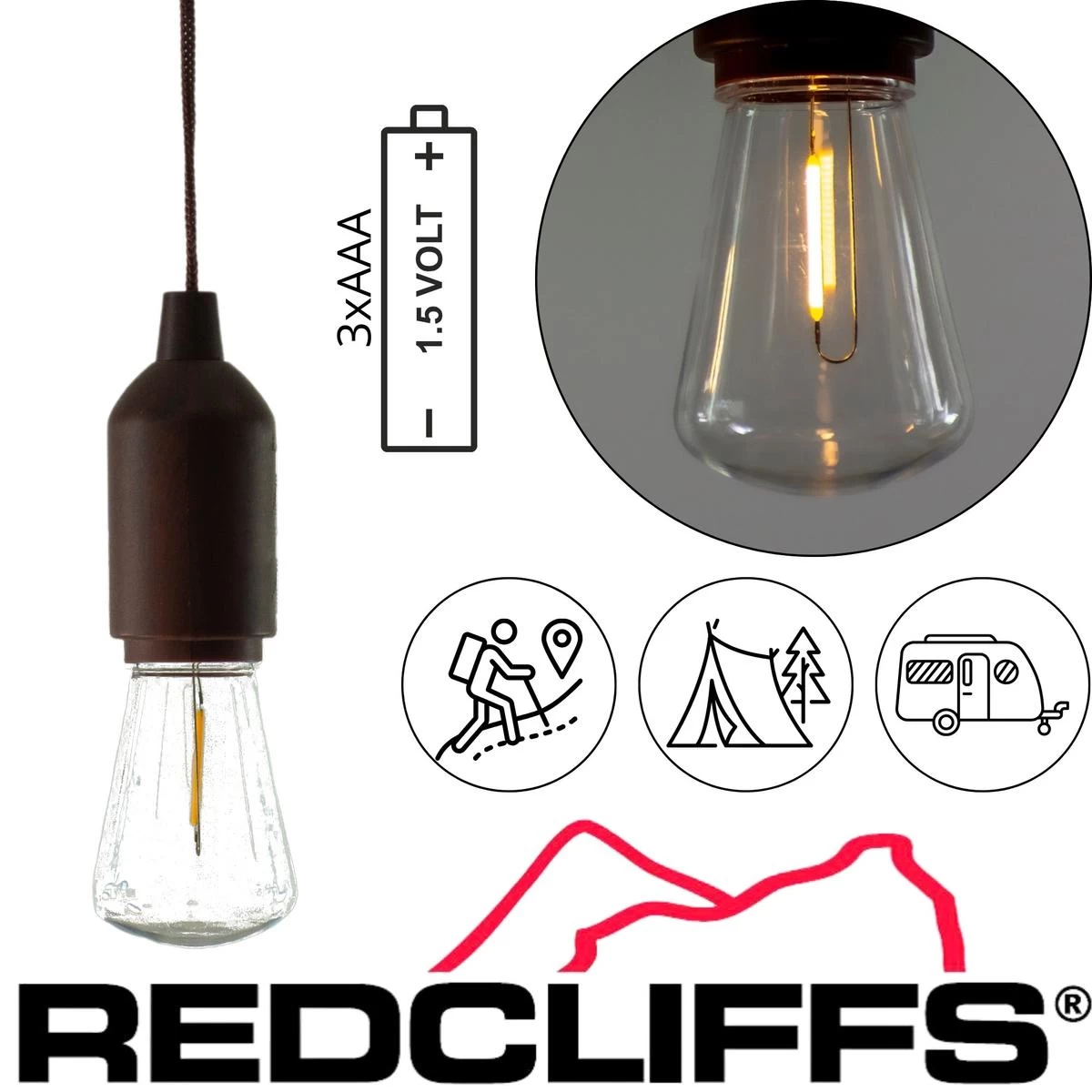 žibintuvėlio Lempa Kempingo Baterijos Redcliffs Modelis 2