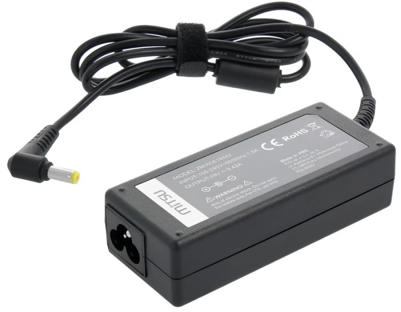 Zm/ace19342 Mitsu 65w Tinklo Adapterio Kištukas Su Kaiščiu Viduje 19v