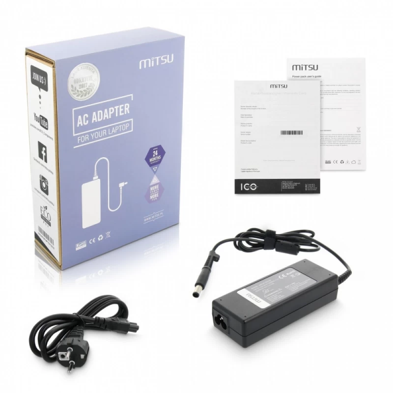 Zm/hp19474p Mitsu 90w Tinklo Adapterio Kištukas Su Kaiščiu Viduje 19v