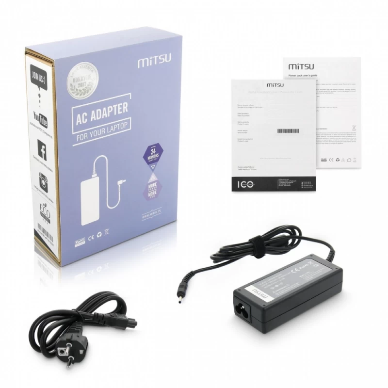 Zm/sam19316c Mitsu 60w Tinklo Adapterio Kištukas Su Kaiščiu Viduje 19v