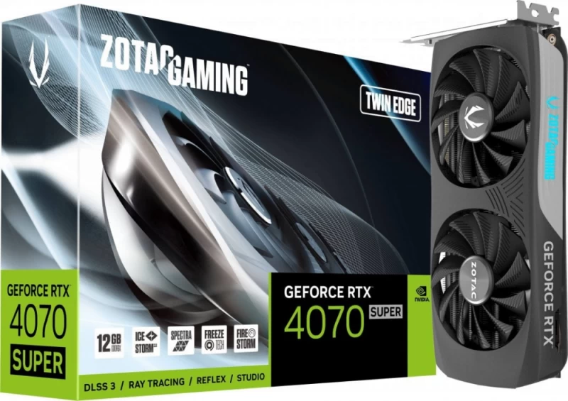 Zotac Gaming Geforce Rtx 4070 Super Twin Edge 12gb Gddrx6 (zt-d40720e-10m) Vaizdo Plokštė