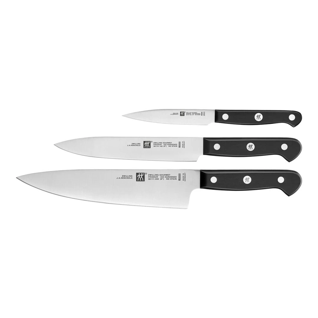ZWILLING 36130-003-0 Set de 3 Couteaux, Acier Inoxydable, Noir, 34 x 14 x 3 cm 3 pc(s) Knife set ZWILLING 36130-003-0 Set de 3 Couteaux, Acier Inoxydable, Noir, 34 x 14 x 3 cm 3 pc(s) Knife set
