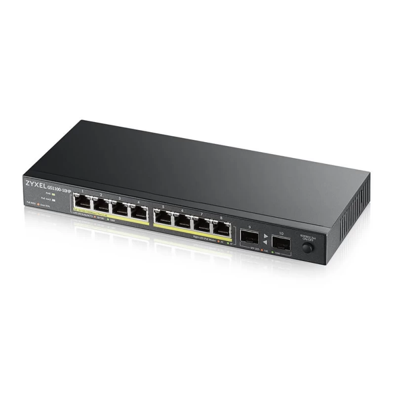 Zyxel Gs1100-10hp-eu0102f Komutatorius (8x 10/100/1000 Poe )