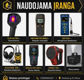 Plokščių stogų ir fasadų pratekėjimų diagnostika
