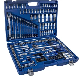 1 / 4 + 3 / 8 + 1 / 2 Galvučių ir raktų rinkinys 218vnt.