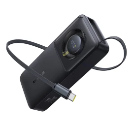 10 000 Mah 30 W Galios powerbank Su Usb-c Jungtimi Ir Ištraukiamu Usb-c Kabeliu free2pull - Juodas 10 000 Mah 30 W Galios powerbank Su Usb-c Jungtimi Ir Ištraukiamu Usb-c Kabeliu free2pull - Juodas