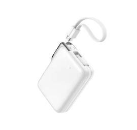 10 000 Mah 30 W powerbank Su Integruotu Usb-c iphone Lightning Kabeliu - Baltas