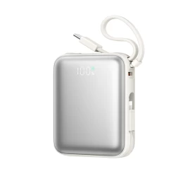 10000 Mah 22,5 W Galios powerbank Su Integruotu Usb-c lightning Kabeliu - Baltas