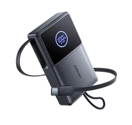 10000 Mah 22,5 W Maitinimo Bankas Su Ištraukiamu Usb-c Kabeliu - Juodas