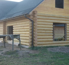 Rastinės pirtys, namai