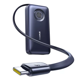 10000mah 45w Usb-c enercore Cr11 Maitinimo Bankas Su Ištraukiamu Usb-c Kabeliu - Juodas