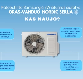 Samsung NORDIC šilumos siurblys oras-vanduo 6 kw