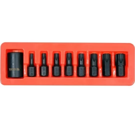1/2 Galvučių smūginių su antgaliais rinkinys (torx) (9vnt)