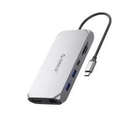 12-in-1 Usb-c – Usb-a – Usb-c – Hdmi – Displayport – Sd/microsd – Rj45 – 3,5 Mm Ctia Jungčių Stotis – Pilka
