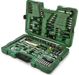 1/4 + 1/2 Galvučių ir įrankių rinkinys 104vnt.