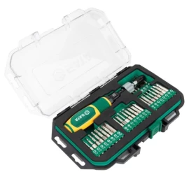 1/4 Dinometrinio atsuktuvo 1-6Nm ir keičiamų antgalių rinkinys [plok.,PZ,PH,torx] 33vnt.