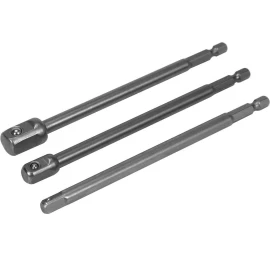 1/4+3/8+1/2 prailgintų adapterių suktuvui rinkinys 3vnt.