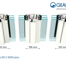 GEALAN-LUMAXX - siaura S 9000 profilių langams ir durims kombinacija