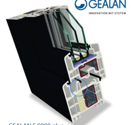 Profilių sistema su stabiliu viduriniu sandarinimu GEALAN S 9000 plius