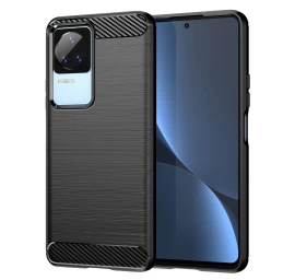 Anglinis Dėklas Xiaomi Poco F4 5g Lankstus Silikoninis Anglinis Dėklas Juodas