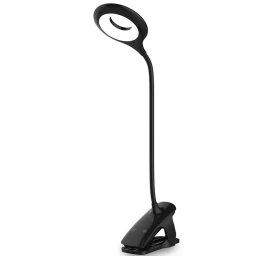 Belaidė Led Skaitymo Lemputė Su Spaustuku + Mikro Usb Laidas, Juoda