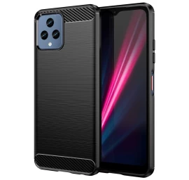 Carbon Case Silikoninis Lankstus Anglies Juodos Spalvos Dangtelis, Skirtas T-mobile Revvl 6 5g Carbon Case Silikoninis Lankstus Anglies Juodos Spalvos Dangtelis, Skirtas T-mobile Revvl 6 5g
