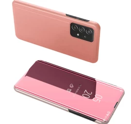 clear View Case Apverčiamasis Dangtelis samsung Galaxy A73, Rožinės Spalvos