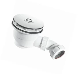 Dušo trapas 40/50mm su plastikiniu chromuotu dangteliu 113mm