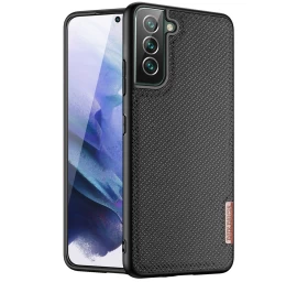 Dux Ducis Fino Nailonu Dengtas Dėklas Samsung Galaxy S22+ (s22 Plus) Juodas