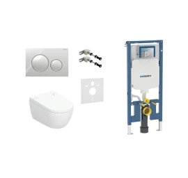 Geberit AquaClean Alba Comfort komplektas su Duofix Sigma 8 cm WC potinkine montavimo sistema