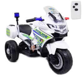 Greitaeigis Policijos Motociklas Su Gaidžiu, Minkštais Ratais, Garsais, Dviem Varikliais, Nuotolinio Valdymo Pulteliu/nt5188