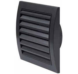 Grotelės ventiliacinės plastikinės d-100 148x153 antracitas