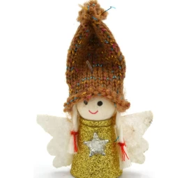 Kalėdų Angelas Pakabukas Auksinis 7cm