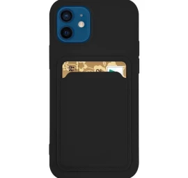 Kortelių Dėklas Silikoninis Piniginės Dėklas Su Kortelių Kišenėle, Skirtas Samsung Galaxy A22 4g Juodas Kortelių Dėklas Silikoninis Piniginės Dėklas Su Kortelių Kišenėle, Skirtas Samsung Galaxy A22 4g Juodas