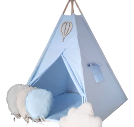 Mėlyna tepee Palapinė + Balionų Pagalvėlės